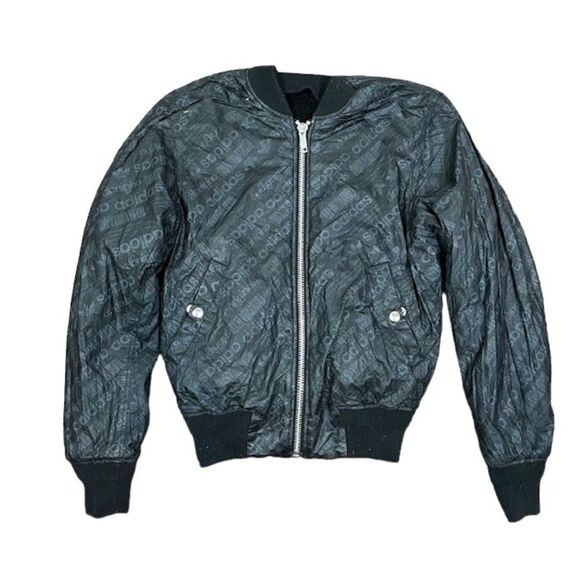 Adidas by Alexander Wang Reversible Bomber Jacket Sherpa Fleece Black Size XXS - Picture 1 of 12